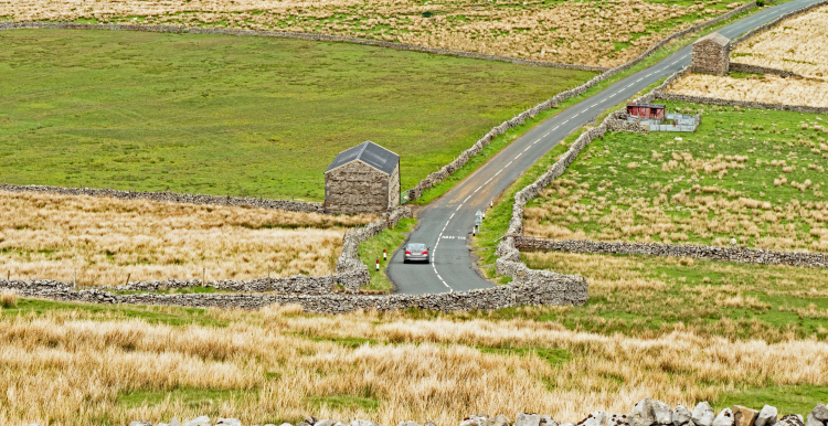 A rural road in North Yorkshire.