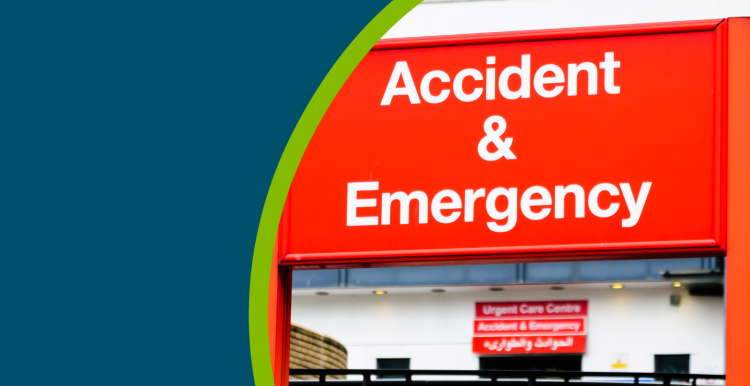 Accident and Emergency (Emergency Room) sign