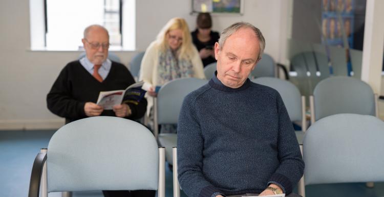 patients sat in waiting room 