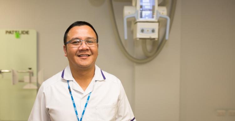 male nurse smiling