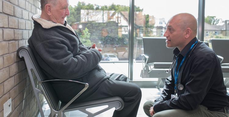 two men in waiting room