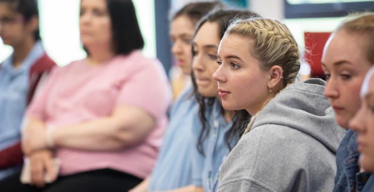 Young people in class