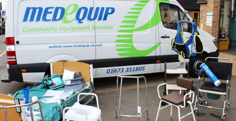 Medequip van with equipment