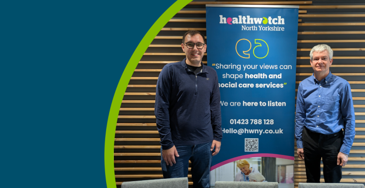 Tom Gordon, Liberal Democrat MP for Harrogate and Knaresborough, pictured with Ashley Green, Chief Executive of Healthwatch North Yorkshire