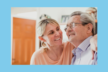 An unpaid carer with an elderly person.
