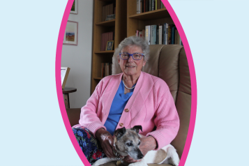 Diana Lees with her dog, Poppy