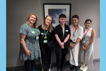A group of people who are part of the secondary breast cancer support group in Harrogate.