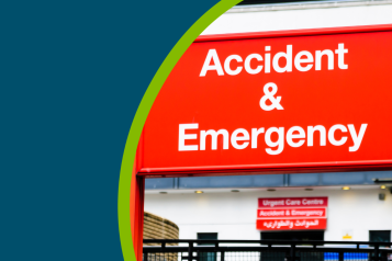 Accident and Emergency (Emergency Room) sign