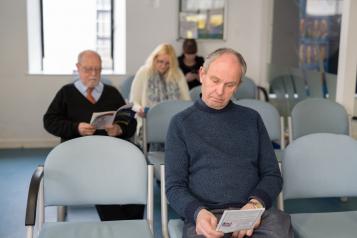 patients sat in waiting room 