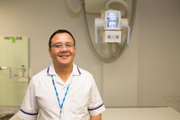 male nurse smiling