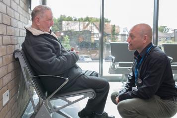 two men in waiting room