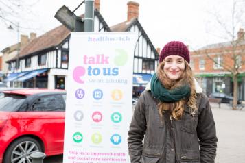 woman at marketplace event