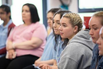 Young people in class