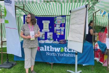 Stall at engagement event in Selby