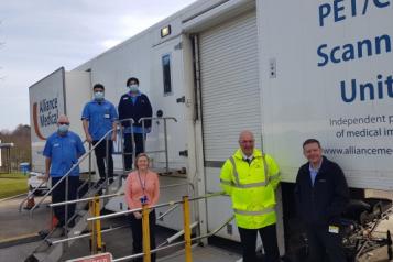 staff outside hospital