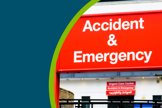 Accident and Emergency (Emergency Room) sign